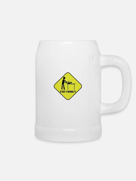 Schichtarbeit - Bierkrug - Weiß