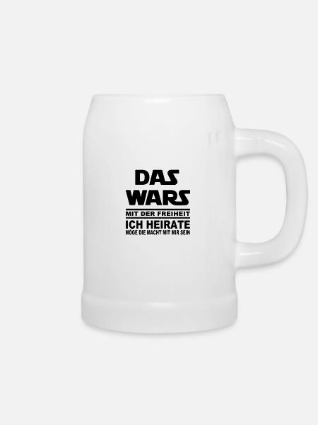 DAS WARS x HEIRATE - Bierkrug - Weiß