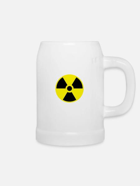 radioavtive - Bierkrug - Weiß