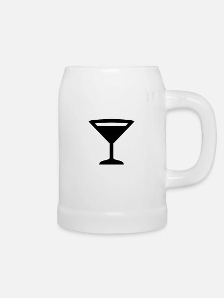 Glas - Bierkrug - Weiß