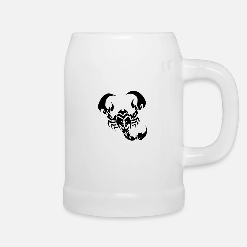 skorpion - Bierkrug - Weiß
