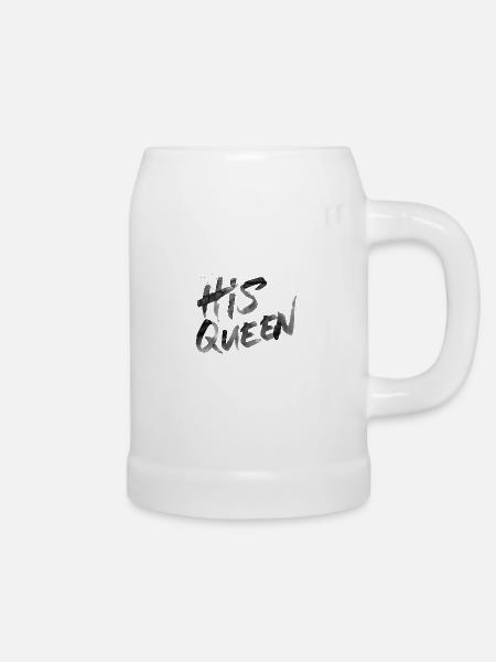 His Queen Splash - Black - Bierkrug - Weiß
