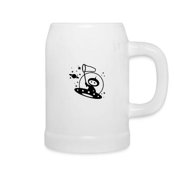 Kosmonaut Sternenfänger - Bierkrug - Weiß - Rechts