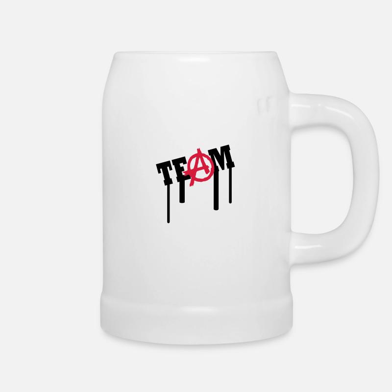 a team graffiti - Beer Mug - white