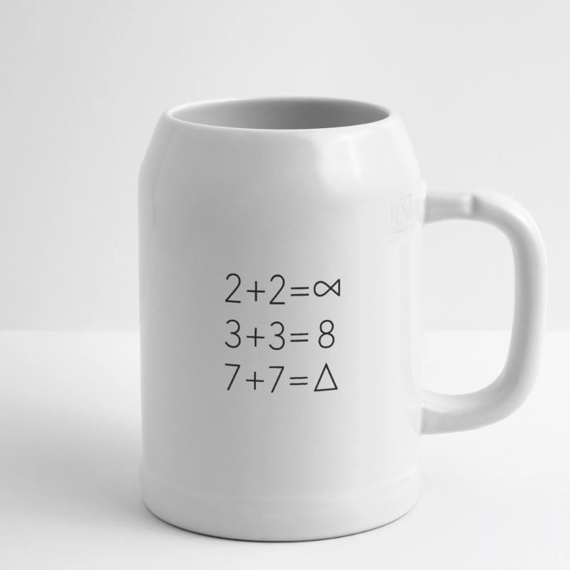 Hipster Math Ace Style expect infinite triangle Beer Mug