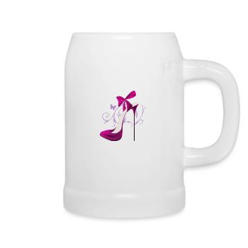 High-Heel - Bierkrug - Weiß - Rechts