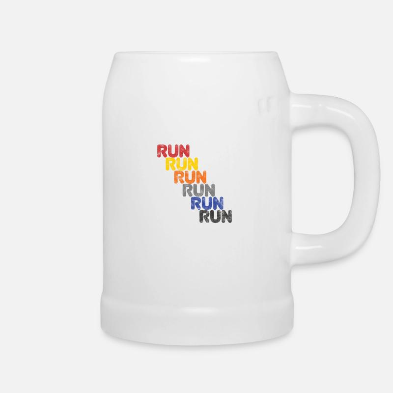 Run Run Run - Maillot de course - Chope en céramique - blanc