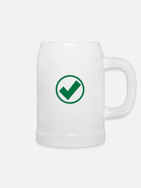 check - Bierkrug - Weiß