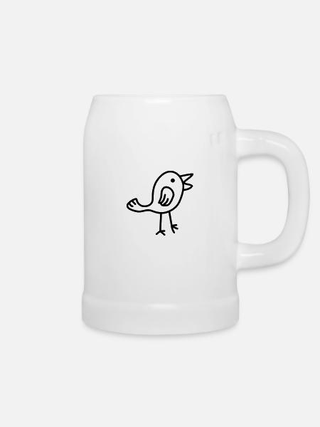 Bird - Bierkrug - Weiß