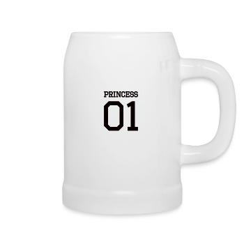 Princess 01 schwarz Shirt - Bierkrug - Weiß - Rechts