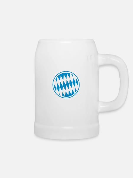 Bayerische Raute - Bierkrug - Weiß