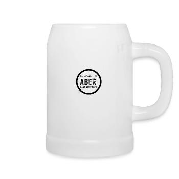 Papa kann alles aber Mama macht alles Vater Mutter - Bierkrug - Weiß - Rechts