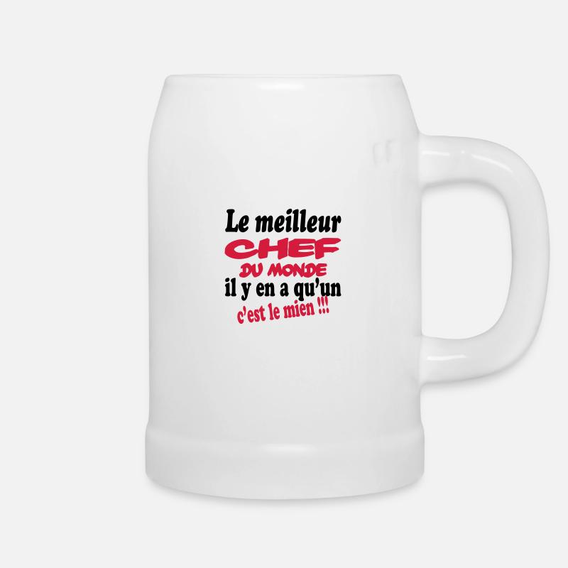 Le meilleur chef du monde c'est le mien !!! - Chope en céramique - blanc