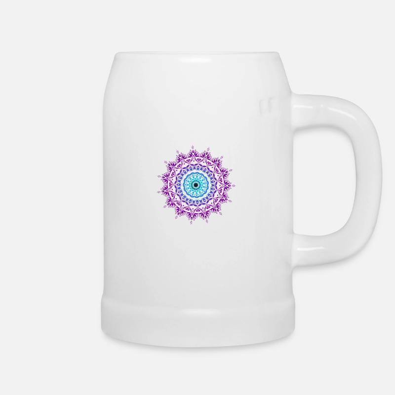 Mandala - Chope en céramique - blanc