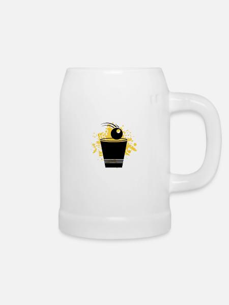 beer pong cup - Bierkrug - Weiß