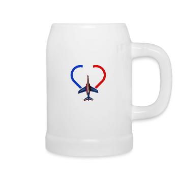 Patrol of France air meeting air force - Beer Mug - white - Right