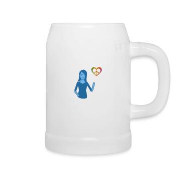 the peace experiment Woman - Bierkrug - Weiß - Rechts