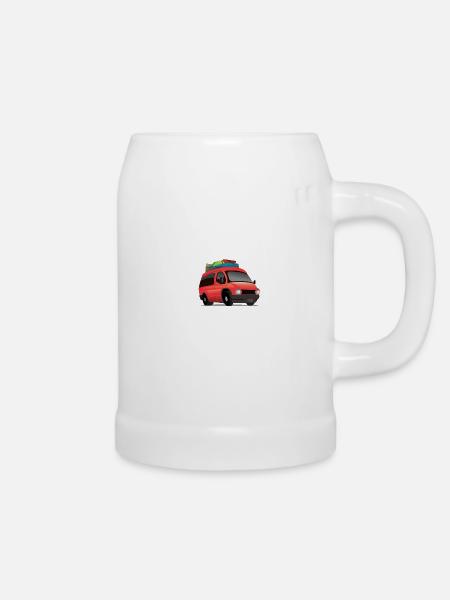 Umwelt - Fahr mit dem Bus Geschenkidee Camper - Bierkrug - Weiß