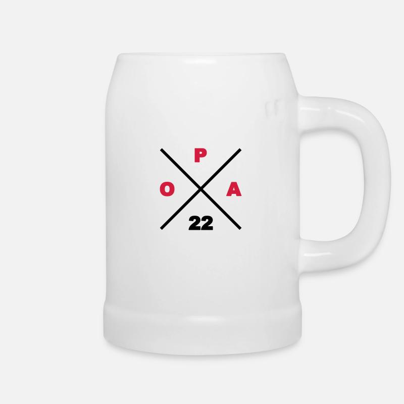 Opa 22 - Bierkrug - Weiß