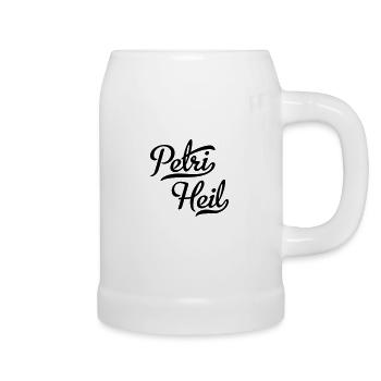 Petri Heil - Bierkrug - Weiß - Rechts