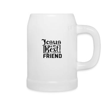 Jesus is my Best Friend - Beer Mug - white - Right