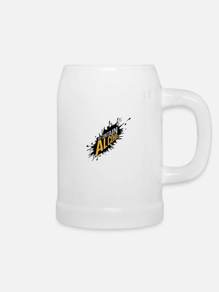 Farbklecks May Contain Alcohol - Bierkrug - Weiß