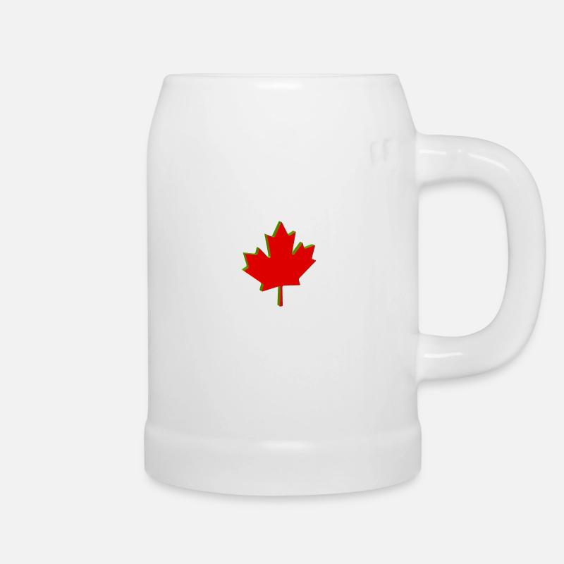 Motif du drapeau canadien - Chope en céramique - blanc