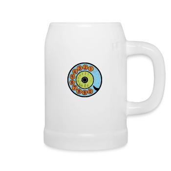 Cadran coloré Vintage Retro Phone Nostalgia - Chope en céramique - blanc - Droite