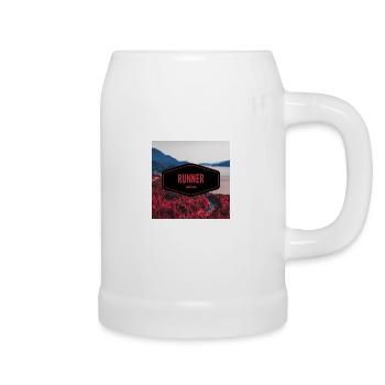 Runner Nature / Forest / Mountain - Beer Mug - white - Right
