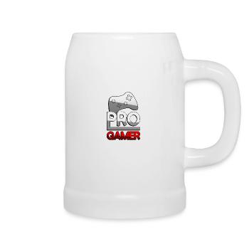 PRO GAMER (Rot) + Controller - Gaming - Bierkrug - Weiß - Rechts