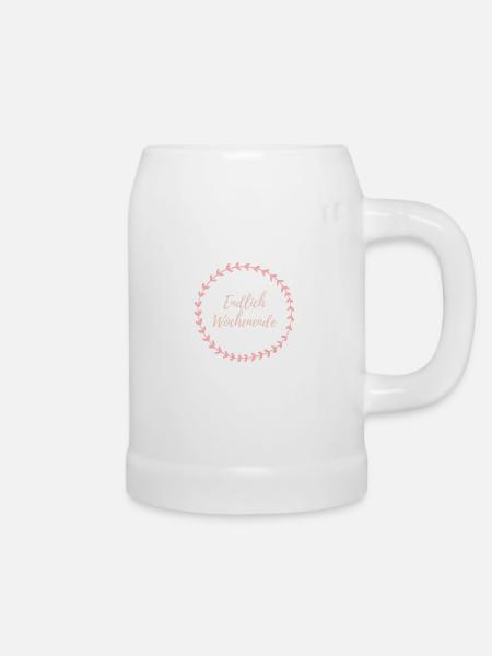 Endlich Wochenende - Bierkrug - Weiß