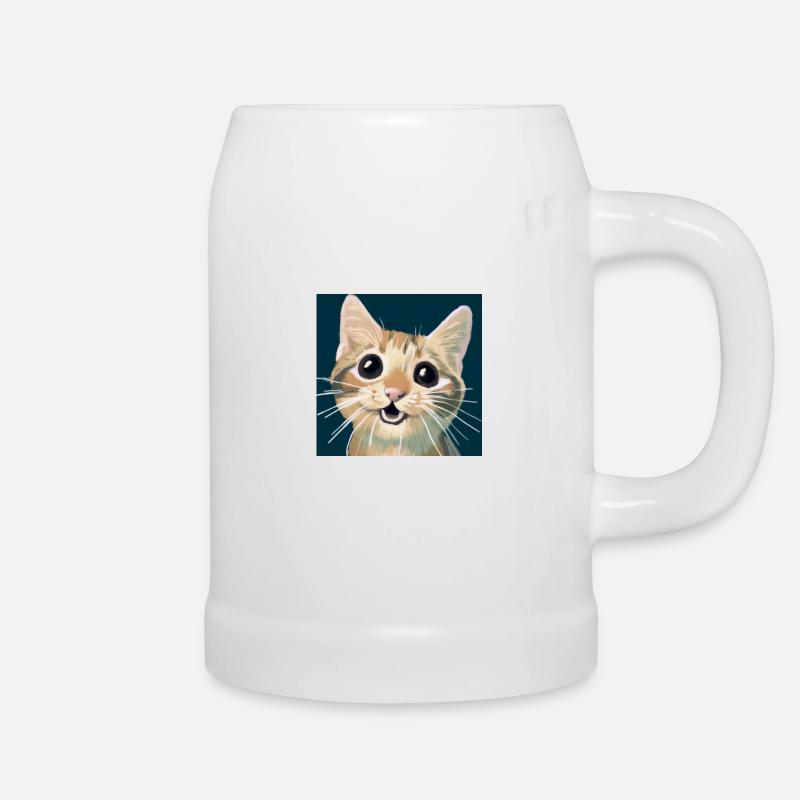 Cute cat - Beer Mug - white
