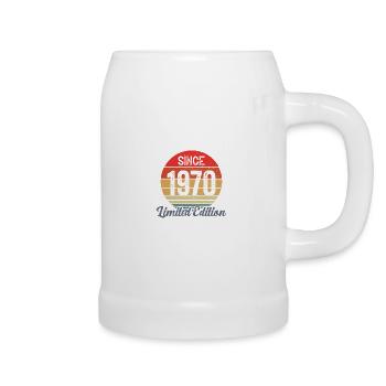 amazing since 1970 - anniversaire - Chope en céramique - blanc - Droite