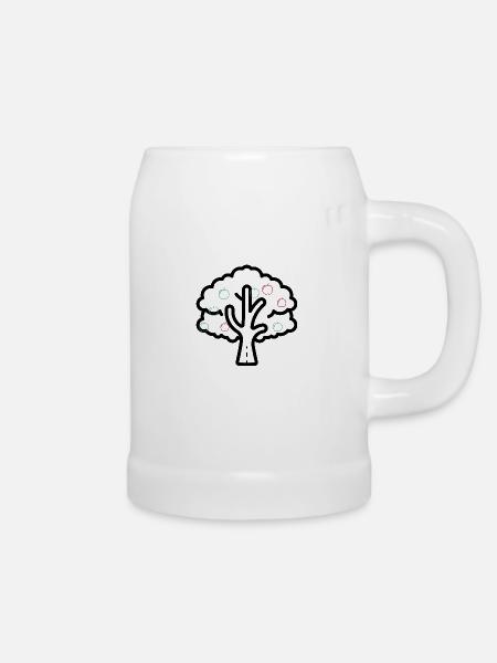 Apfelbaum - Bierkrug - Weiß