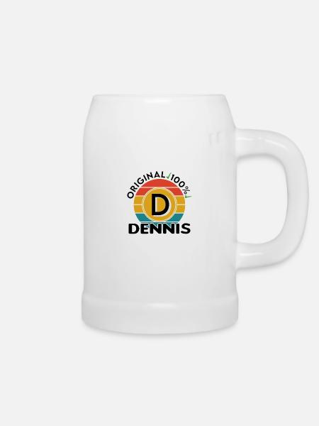 Dennis - Bierkrug - Weiß