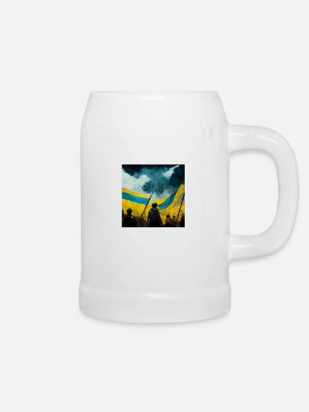 Sieg Der Ukraine - Bierkrug - Weiß
