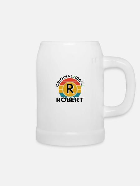 Robert - Bierkrug - Weiß