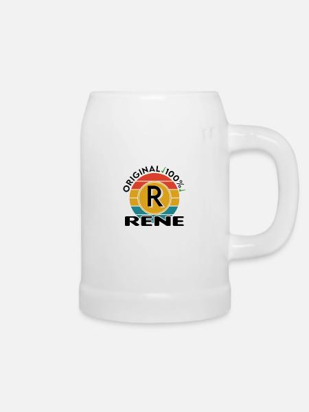 Rene - Bierkrug - Weiß