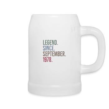 Legende seit September 1978 - Bierkrug - Weiß - Rechts