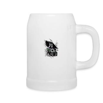 UNSTOPPABLE - Bierkrug - Weiß - Rechts