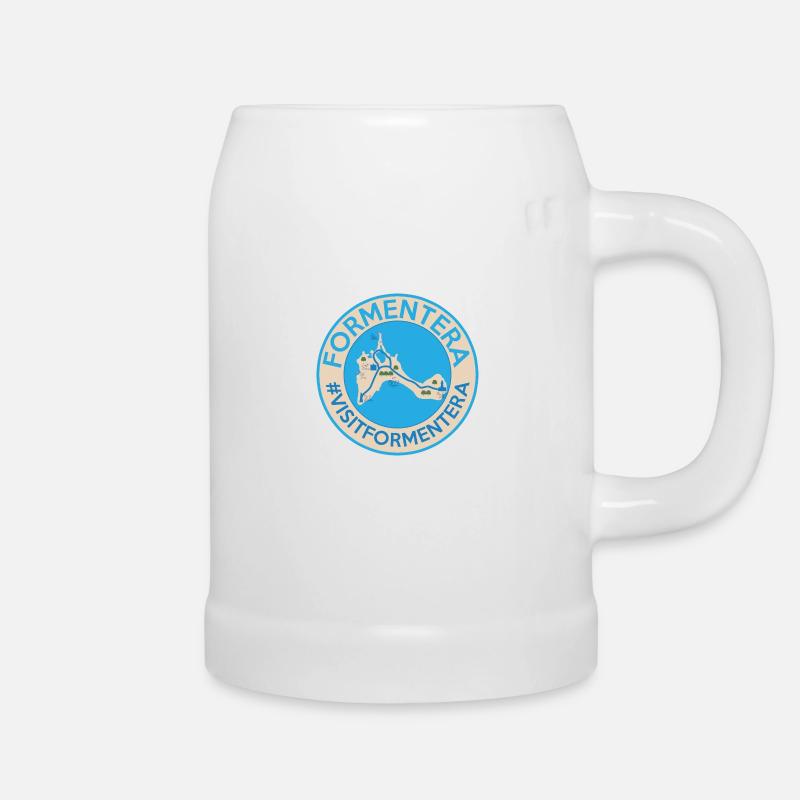 Formentera island map design for island lovers - Beer Mug - white