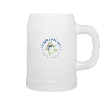 MERRY CHRISTMAS BLUE LOVELY BEAR - Beer Mug - white - Right