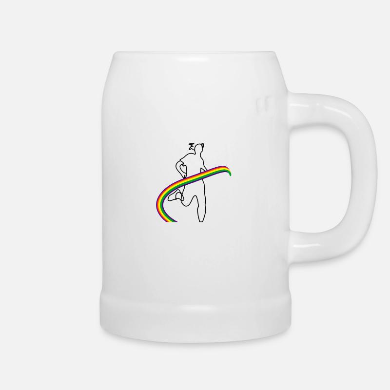Regenbogen Läufer - Bierkrug - Weiß