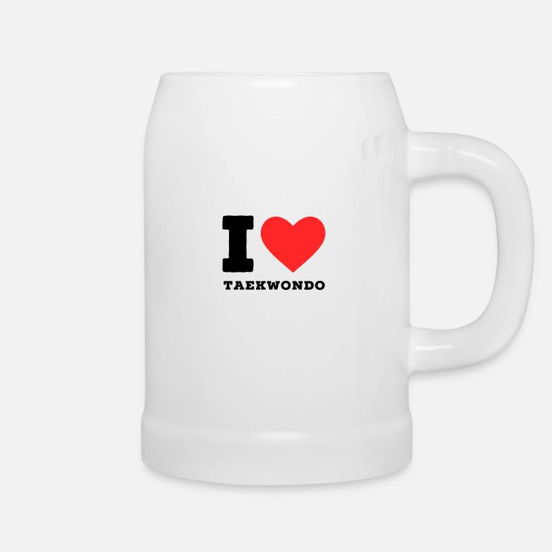 Ich liebe Taekwondo - Bierkrug - Weiß