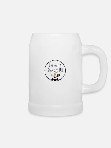 Born to Grill - Bierkrug - Weiß