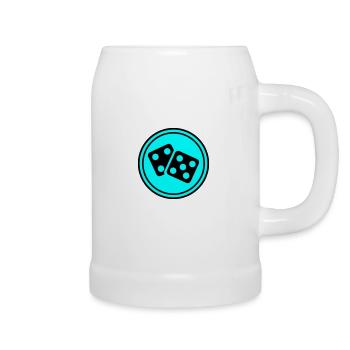 Dice Casino Circle - Chope en céramique - blanc - Droite