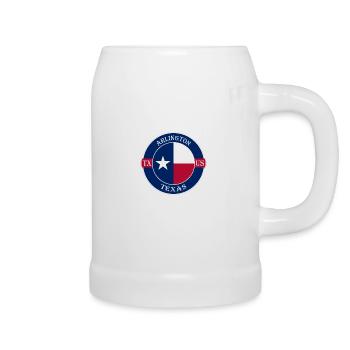 Arlington Texas Flagge USA Reise Souvenir Abzeichen - Bierkrug - Weiß - Rechts