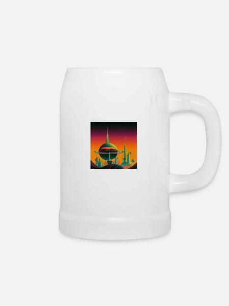 Kolonisation des Saturn - Bierkrug - Weiß