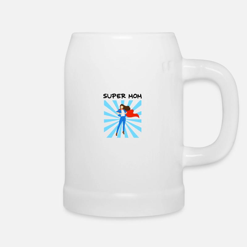 Super Mom - Bierkrug - Weiß