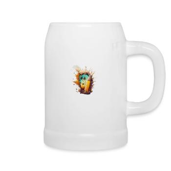 Beer foam explosion, the portal to summer - Beer Mug - white - Right